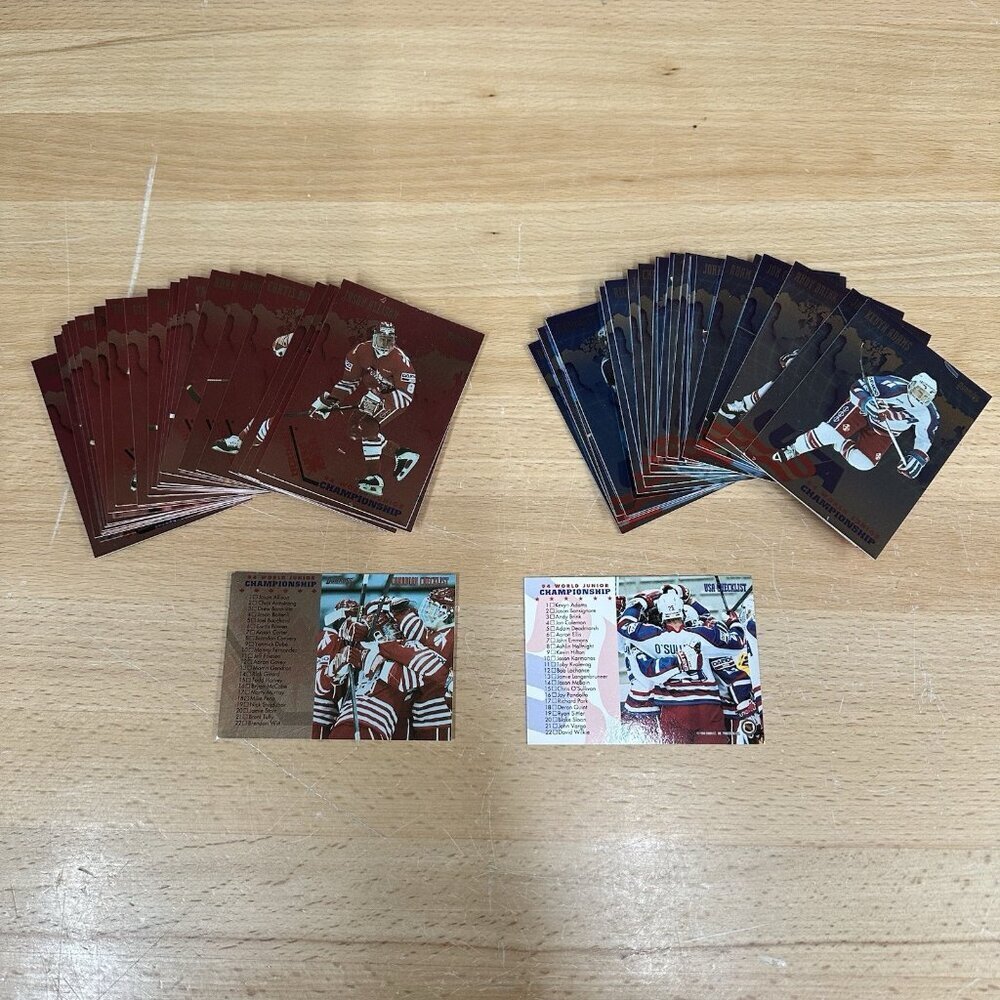 1993/94 Donruss Ice Hockey World Junior Championship USA & Canada Set 45 Cards